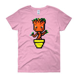 Baby Groot Perler Art Women's Short Sleeve T-Shirt by Aubrey Silva + House Of HaHa Best Cool Funniest Funny Gifts